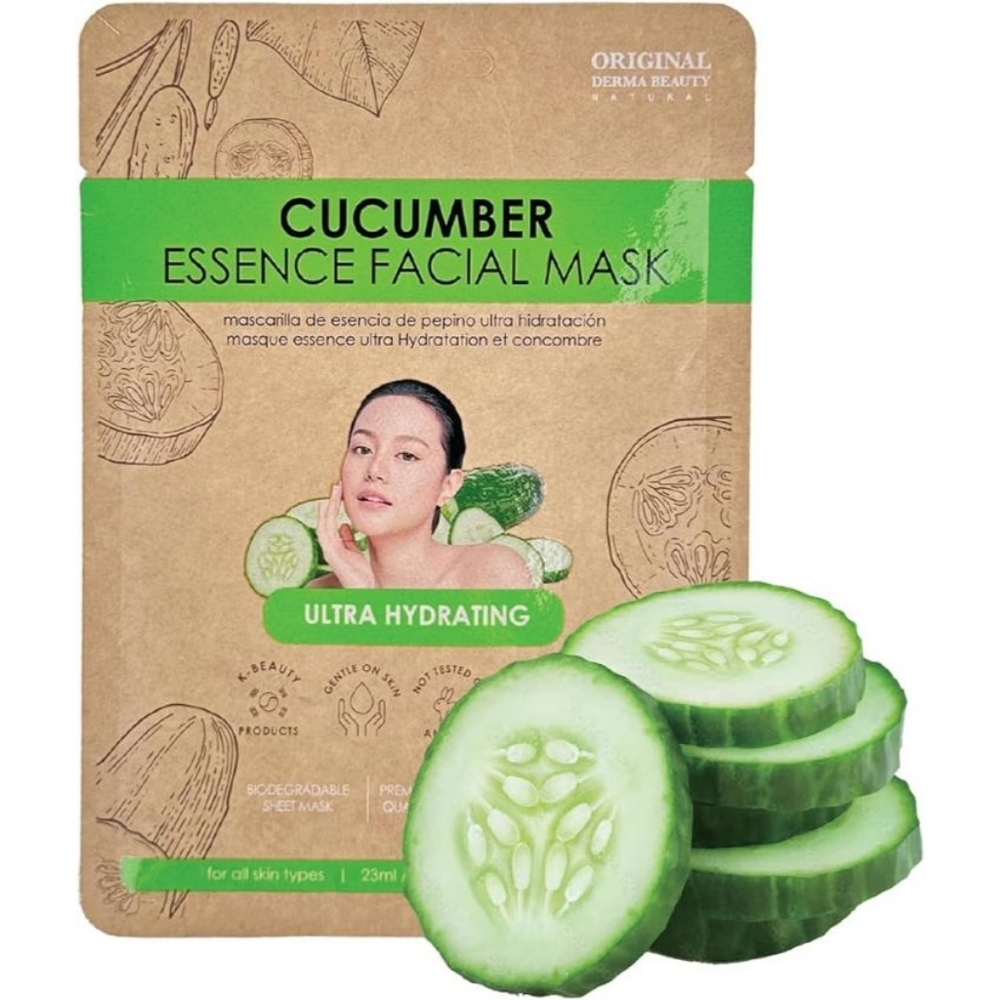 Cucumber Essence Facial Mask - Green (Ultra Hydrating)